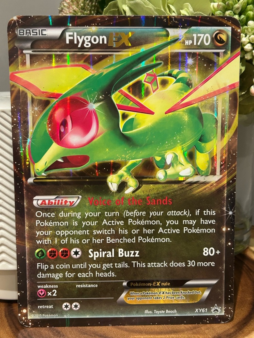 Pokémon Flygon EX 2015 Jumbo card, XY61, Collectible, Fan Favorite